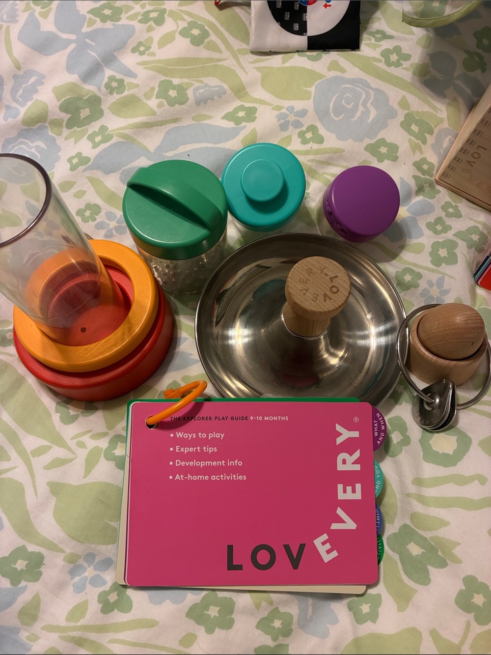 Lovevery Baby Activity Set - Pink, Teal, Green, Purple
